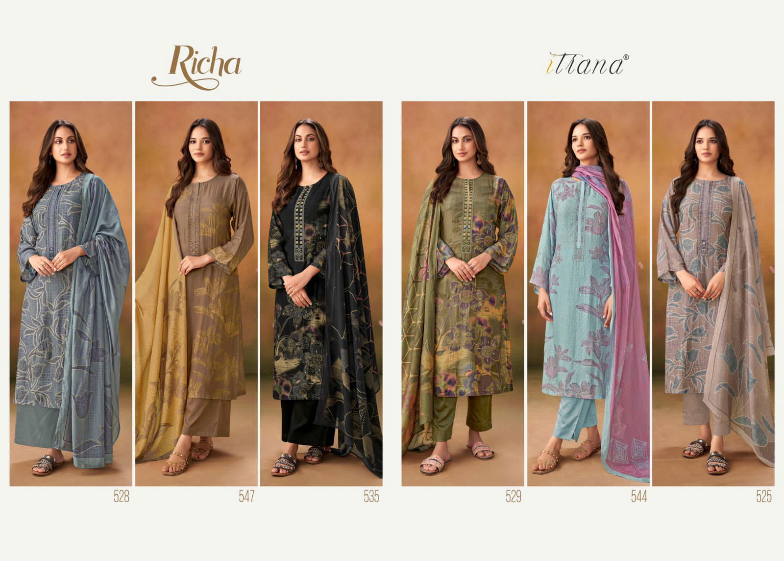 Richa By Sahiba Hand Work Muslin Digital Printed Dress Material Wholesale Price In Surat